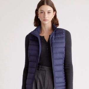 Quince Down Packable Puffer Vest Navy Women’s Medium 700 Fill Goose Down NWT